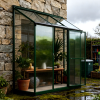 Serre moderne en aluminium avec structure métallique, design écologique, revêtement en poudre, facile à assembler pour la maison, la cour et le jardin