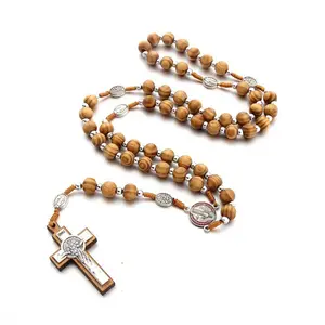 Jesus orthodox christian beaded bracelet customized Necklaces christian cross pendant rosary beads for a christian rosary