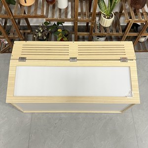 مجموعة فيلا للحيوانات الأليفة من الخشب الصلب مع إغلاق بالأزرار، قفص تربية للحيوانات الصغيرة بدرجة حرارة ثابتة، صندوق تسلق للهامستر - Product Image 4