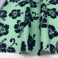 2025 produits populaires 100% polyester sergé microfibre noir fleur imprimé tissu à bon prix
