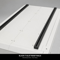 Portes latérales en métal blanc modulaires pour auvent de camion, vitres de confidentialité, porte arrière, feux stop LED, rails de toit