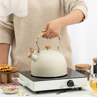 Bouilloire à thé sifflante en acier inoxydable 304 de haute qualité 2.5L avec fonctionnalités numériques et ensemble d'ustensiles de couvercle essentiel