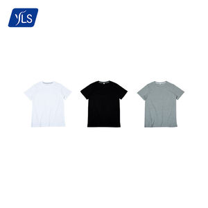 YLS 200g Basic 100% coton pré-rétréci 200GSM <span class=keywords><strong>T</strong></span>-<span class=keywords><strong>shirt</strong></span> à manches courtes solide nouveau Stock hommes printemps é<span class=keywords><strong>t</strong></span>é Collection quantité minimale de commande 1 unité - Product Image 4