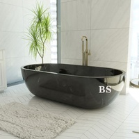 Baignoire autoportante en pierre, marbre naturel, salle de bain, baignoire en travertin, sculpture