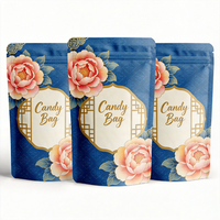 Sachet refermable à fermeture éclair robuste, personnalisable avec impression de motifs, de qualité alimentaire, pour collations, bonbons et chocolat