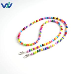 Gantungan kunci ponsel selempang manik-manik akrilik, Gantungan Kunci plastik kokoh dan tahan lama dengan hiasan manik-manik - Product Image 4