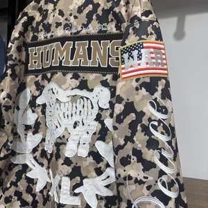 Salati Personalizar Alta Calidad Patchwork Imprimir Dobladillo Irregular Boxy Fit Oversized Manga Larga Suéter de Punto A Cuadros Camisas de Franela Hombres - Product Image 2