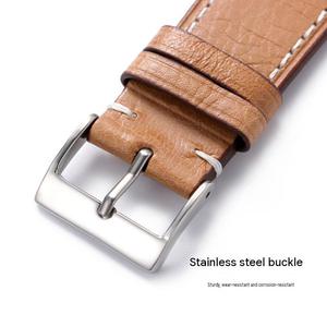 Correa de Reloj Lionorm de Cuero Genuino de Lujo con Liberación Rápida de 20mm 22mm para <span class=keywords><strong>Huawei</strong></span> <span class=keywords><strong>GT2</strong></span> GT3 Samsung, Brazalete de Repuesto - Product Image 3