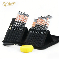 Pinceaux de peinture professionnels Xin Bowen en gros, fournitures d'art, pinceaux de peinture professionnels avec sac en toile et couteau à palette