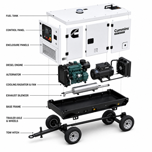 เครื่องกำเนิดไฟฟ้าดีเซลแบบเงียบพิเศษ Stamford ขนาด 20kw 20KVA 25kva 30kva 40kva 50kva สตาร์ทอัตโนมัติ 1800 รอบต่อนาที พร้อมเครื่องยนต์ Cummins Weichai Yuchai SDEC - Product Image 5