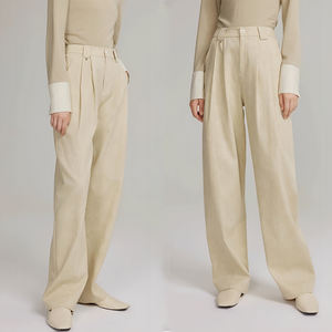 2025 nuovi <span class=keywords><strong>pantaloni</strong></span> da <span class=keywords><strong>donna</strong></span> all'ingrosso Lyocell in lino misto Casual a vita alta con tasca laterale in pizzo <span class=keywords><strong>pantaloni</strong></span> larghi dritti da <span class=keywords><strong>donna</strong></span> - Product Image 1