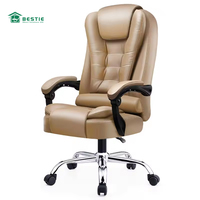 Chaise de bureau de direction à dossier haut avec vibration à 2 points Siège pivotant à hauteur réglable Fonction Rock Chaise de bureau de massage Noir