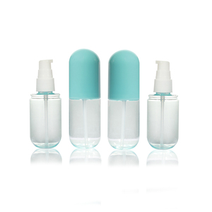 Flacon pulvérisateur de brume corporelle en plastique rechargeable en forme de capsule 40ml 60ml 100ml, flacon vide coloré pour tonique et lotion avec pompe - Product Image 5