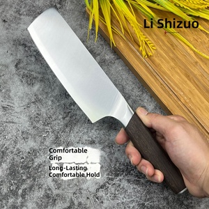 <span class=keywords><strong>Couteau</strong></span> de <span class=keywords><strong>chef</strong></span> transfrontalier en acier inoxydable à revêtement en poudre, haute dureté, manche en bois, lame de style antique - Product Image 1