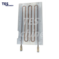 Plaque de refroidissement en aluminium personnalisée haute puissance 12 mm pour pack de batteries à énergie nouvelle avec tubes en cuivre soudés, dissipateur thermique CNC à refroidissement par eau