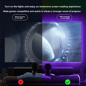 <span class=keywords><strong>RGB</strong></span> <span class=keywords><strong>LED</strong></span> Strip thông minh Strip Lights cho chơi game bàn trang trí phòng TV đèn nền điện thoại thông minh Dimmable - Product Image 4