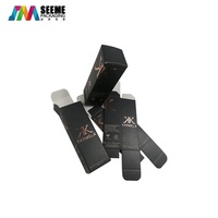 Boîte d'emballage pour rouge à lèvres noir mat, baume à lèvres, gloss à lèvres, boîte en carton pliable avec logo en feuille métallisée personnalisé, matériaux recyclés