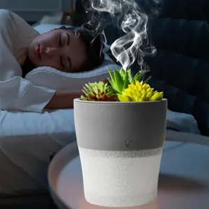 Gratis sampel kamar portabel h20 semprot pembersih udara Plant tanaman 7 warna LED USB pelembab udara ultrasonik