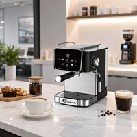 Cafetera Espresso con Bomba de 20 Bares, Pantalla de Temperatura, Crema Rica, Fabricación OEM Personalizable