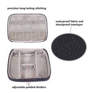 BSCI Factory Electronics Organizer Travel Cable <b>file</b> Cord Bag Accessories Gadget Gear Storage <b>Cases</b> for 8 Inch Tablet (Gray) - Product Image 5