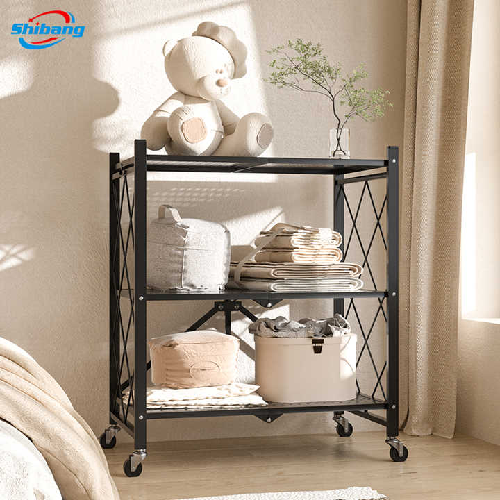 High-capacity Metal Wheeled Storage Racks - Foldable & Portable