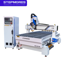 Routeur CNC automatique pour la fabrication de portes d'armoires, machine de gravure et de sculpture pour meubles en bois, changeur d'outils linéaire, moteur 9KW