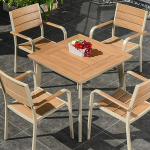 Ensemble <span class=keywords><strong>de</strong></span> <span class=keywords><strong>table</strong></span> <span class=keywords><strong>de</strong></span> jardin extensible moderne haut <span class=keywords><strong>de</strong></span> gamme <span class=keywords><strong>personnalisé</strong></span> en plastique, bois et alliage d'aluminium - Product Image 3