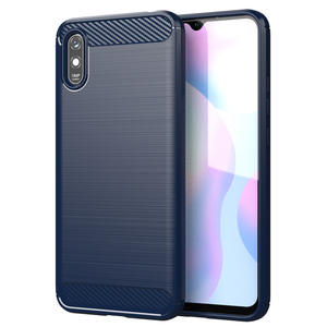 Funda Protectora para Teléfono <span class=keywords><strong>Redmi</strong></span> 9A 9C, Diseño Moderno con Textura de Fibra de Carbono Cepillada, TPU Suave, Resistente a Impactos - Product Image 6
