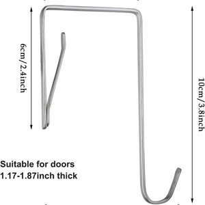 Crochet plat robuste en forme de S en métal pour cuisine, salle de bain - Product Image 5