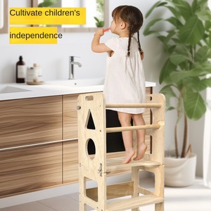 Torre <span class=keywords><strong>de</strong></span> aprendizaje infantil <span class=keywords><strong>de</strong></span> madera plegable, ajustable y ecológica, taburete para niños pequeños, caballete <span class=keywords><strong>de</strong></span> dibujo, escritorio, muebles para el hogar - Product Image 3