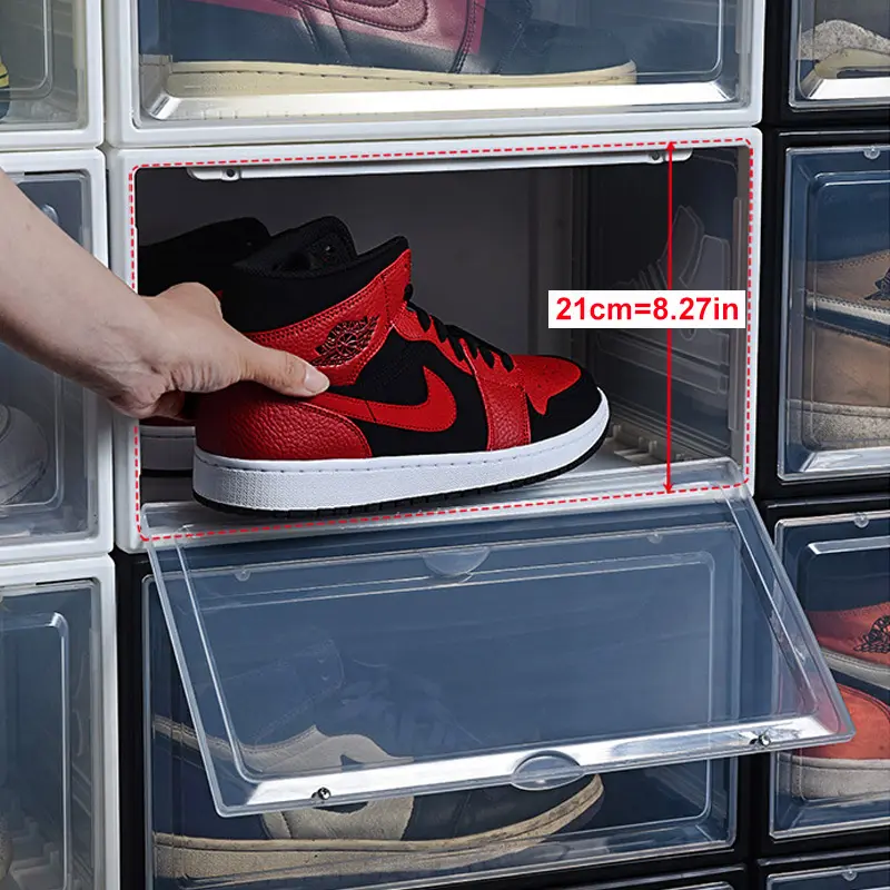 Горячая распродажа, прозрачная Обувная коробка в taizhou, передняя открываемая пластиковая Обувная коробка для продвижения