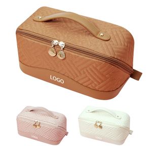 Large Capacity <b>Travel</b> Portable Pu Pouch Women Waterproof Bathroom <b>Washbag</b> Multifunction Toiletry Cosmetic Makeup Bag - Product Image 1