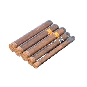 QJ Cigar Tube Glass Round 20x150mm Portable Sealing With Cork For Storage - Product Image 5