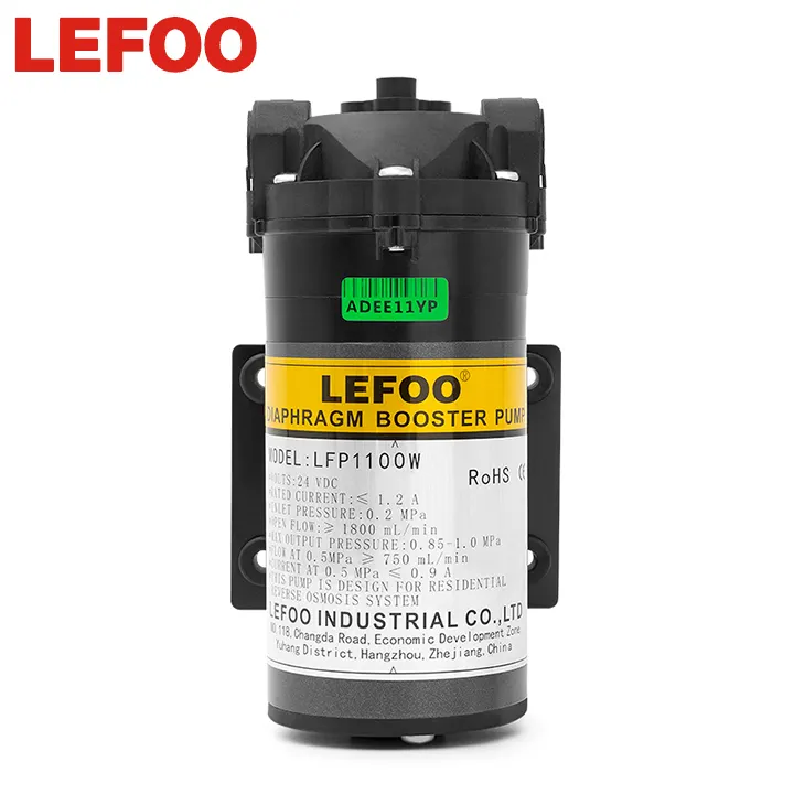 LEFOO-bomba de alta presión Original para ósmosis inversa de agua de mar, 100 GPD 24VDC RO, bomba potenciadora de diafragma