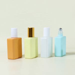 Rollo de vidrio multicolor de 10 ml, 15ml, 30ml, 50ml, 100ml, forma rectangular cuadrada, 1oz, botellas Deo con bola de rodillo de acero inoxidable - Product Image 2