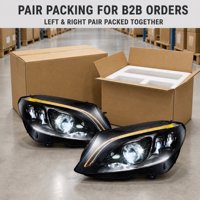 Phares LED à succès pour Mercedes-Benz Classe C W205 2015-2020, projecteur multibeam, feux de croisement et de route, vente en gros usine