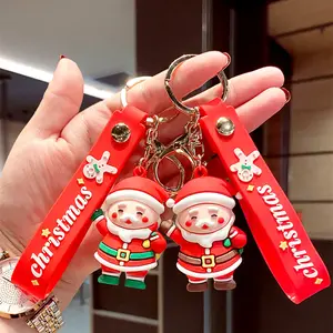 2022 Newest Promotional Christmas Cartoon Decoration Supplies Keychain Funny Christmas Gift