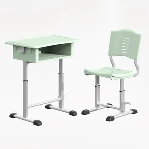 YJ Height Adjustable School Classroom Furniture Student Desk And Chair For Sale
