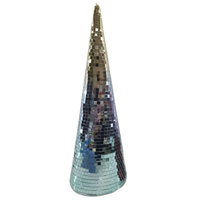 Décorations de Noël très populaires pour fêtes, bars, clubs, mariages : Bonhomme de neige en verre/miroir 25 cm, argent, rose, or, rouge
