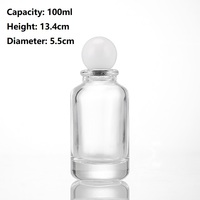 Flacon de parfum en verre rond transparent vide, design élégant, 30 ml, 50 ml, 100 ml, avec atomiseur et coffret
