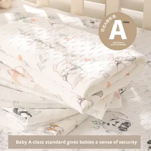 <span class=keywords><strong>A</strong></span>-Class Grand drap de lit complet bébé coton lavable <span class=keywords><strong>matelas</strong></span> de nuit dessin animé Animal imperméable respirant <span class=keywords><strong>housse</strong></span> de <span class=keywords><strong>matelas</strong></span> à <span class=keywords><strong>langer</strong></span> - Product Image 3