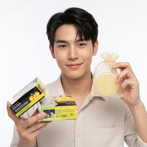 สบู่หน้ามาดามรานีคุณภาพสูง ผลิตด้วยมือ สารสกัดสมุนไพรออร์แกนิคจากมะนาว ช่วยให้ผิวขาวกระจ่างใส ชุ่มชื้น ผลิตในประเทศไทย - Product Image 5