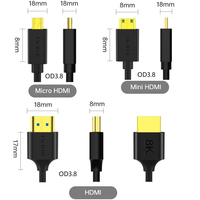 Câble HDMI 2.1 8K de 30 cm (0,5 m) en silicone souple, compatible vidéo HD, pour grossistes et fournisseurs chinois (Dollar General)