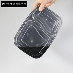 Tùy Chỉnh BPA Free Lò Vi Sóng An Toàn Kín Hộp Ăn Trưa Dùng Một Lần Takeaway 2 Ngăn Bữa Ăn Prep Container Nhựa Container Thực Phẩm - Product Image 5