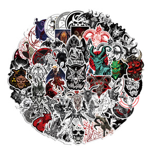 50 Pegatinas de Moda con Totem del Diablo y Satán, Pegatinas de Vinilo para Teléfono y Equipaje, Decoración Gótica con Cabra Malvada - Product Image 2