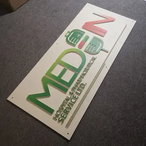 Indoor Gebruik 3d Plastic Pvc Teken Custom Non Lichtgevende Plastic Alfabet Letters Met Bord