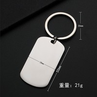 Cadeau de fête élégant, porte-clés en métal gravé, pendentif en acier inoxydable, porte-clés personnalisé imprimé au laser