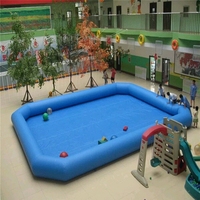 Piscine gonflable résidentielle pour enfants Raiseng, taille standard, en PVC bleu, carrée, dimensions 8m x 6m, motif poisson de dessin animé adorable