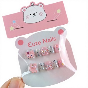 <span class=keywords><strong>Uñas</strong></span> Postizas 3D Estereoscópicas de <span class=keywords><strong>Sanrio</strong></span>, Diseño de Mariposa, Moldeadas por Inyección, Estilo Corto, Arte de <span class=keywords><strong>Uñas</strong></span> de Dibujos Animados para Niñas Pequeñas - Product Image 1