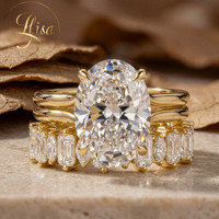 Bague de fiançailles en diamant de laboratoire certifié IGI VVS, sur mesure, en argent 925, diamant ovale créé en laboratoire, ensemble de bagues de mariage pour couple, bijoux
